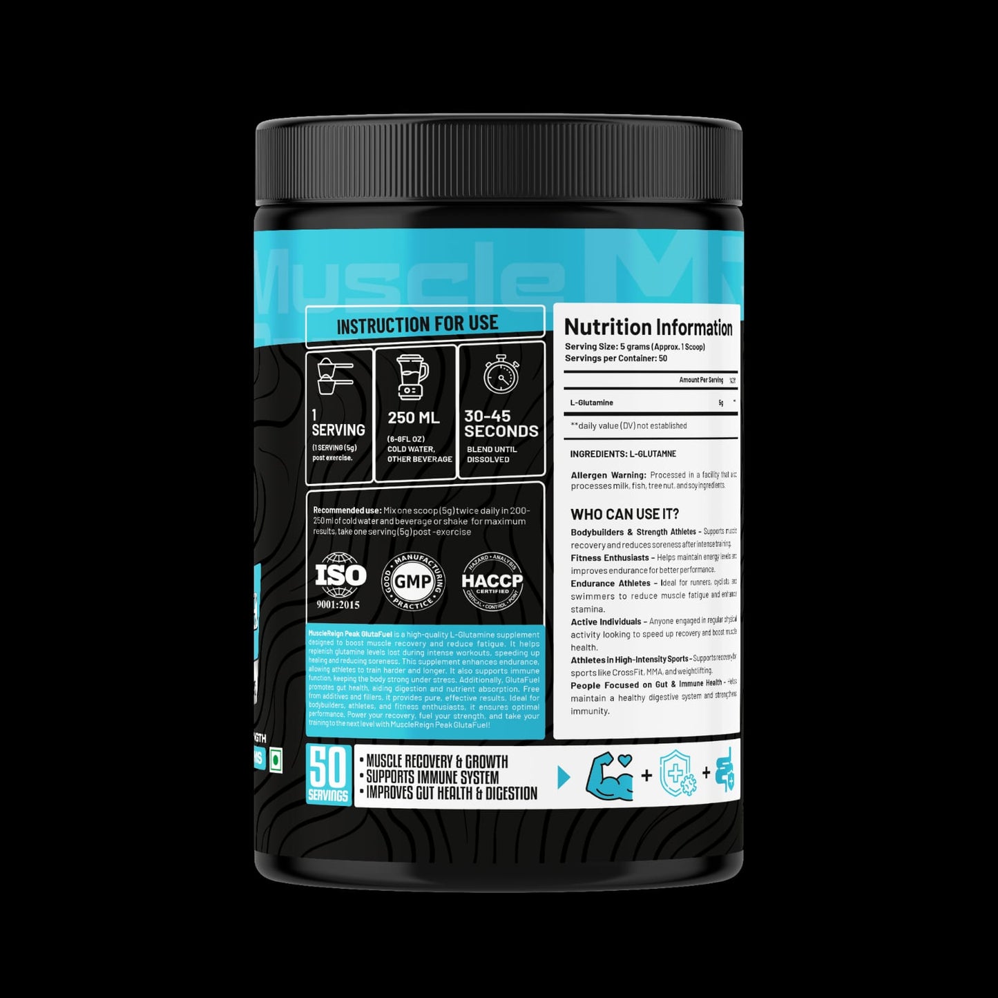 Muscle Reign Peak Glutamine 350gm