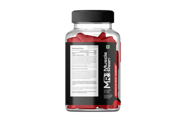 Muscle Reign Nitrox tablets in a clear bottle, designed for enhanced workout performance and recovery