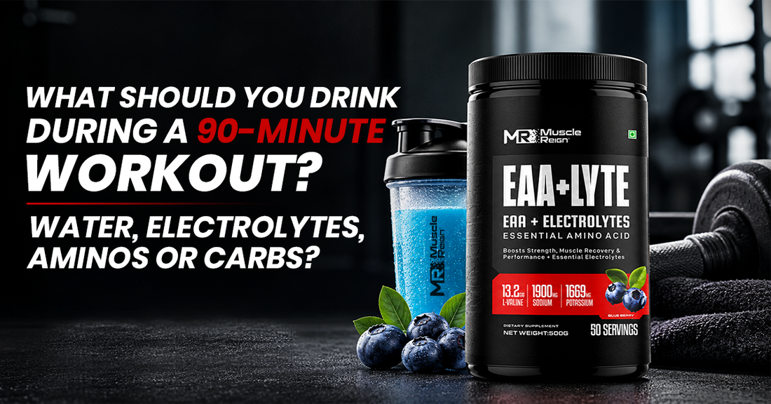 What to drink during a 90-minute workout: water, electrolytes, amino acids and carbohydrates