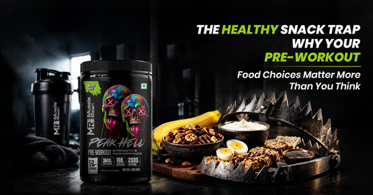 Pre-workout food choices featuring healthy snacks for workout energy and performance
