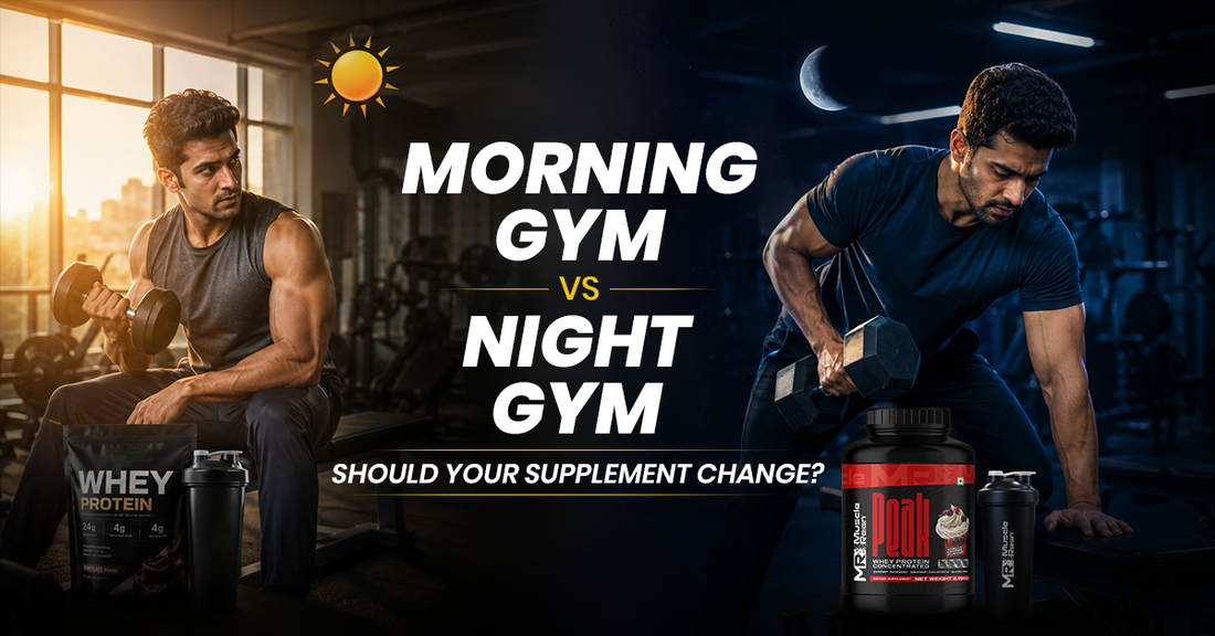 Morning vs night gym supplements and workout routine comparison