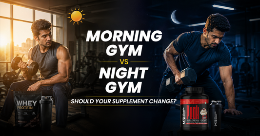 Morning vs night gym supplements and workout routine comparison