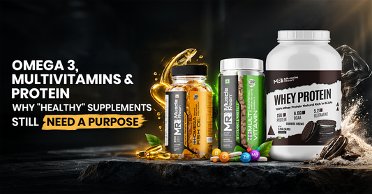 Purpose of supplements including omega-3, multivitamins and protein powder