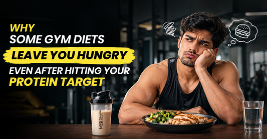 Hungry after hitting protein target on a gym die