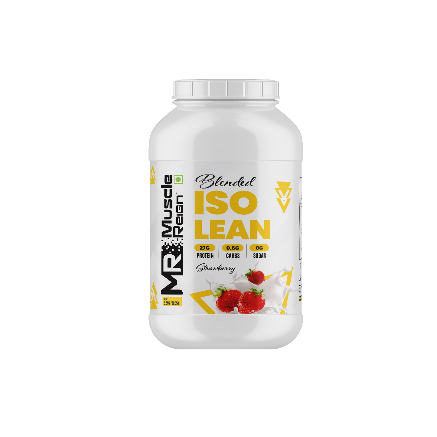 Muscle Reign Blended ISO Lean 2.2kg (5LBS) 27g Protein+.06g Carbs+ Sugar free + Free Shaker