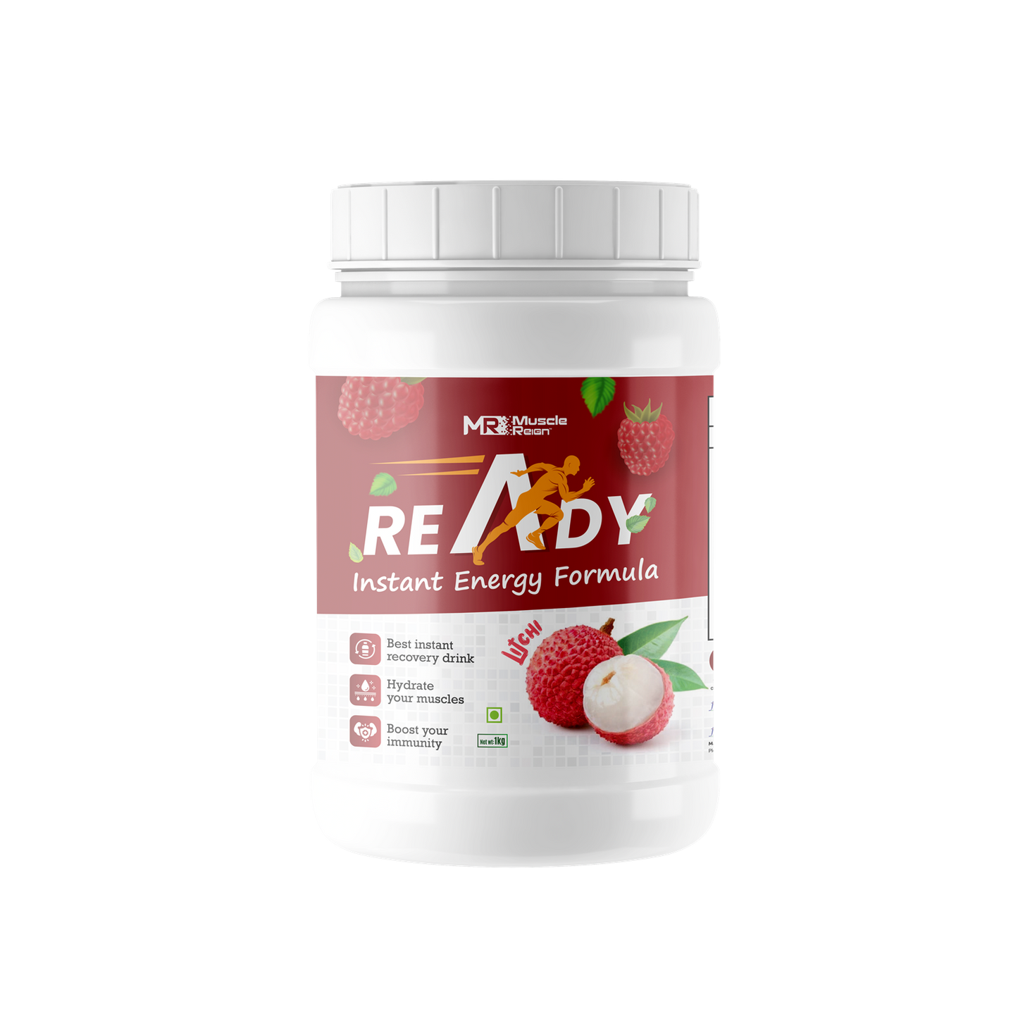 Muscle Reign Ready Instant Energy Formula Powder for boosting hydration and energy levels