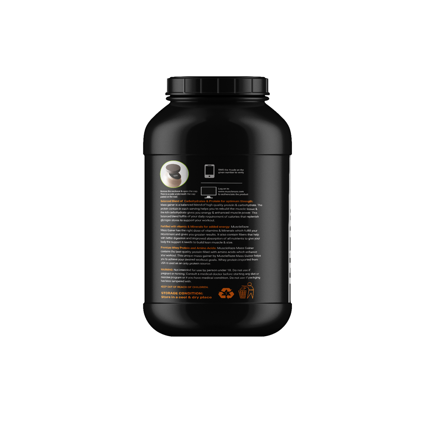 Muscle Reign Platinum Mass Gainer 2.75kg [6 LBS]+ Free Multicolor Shaker