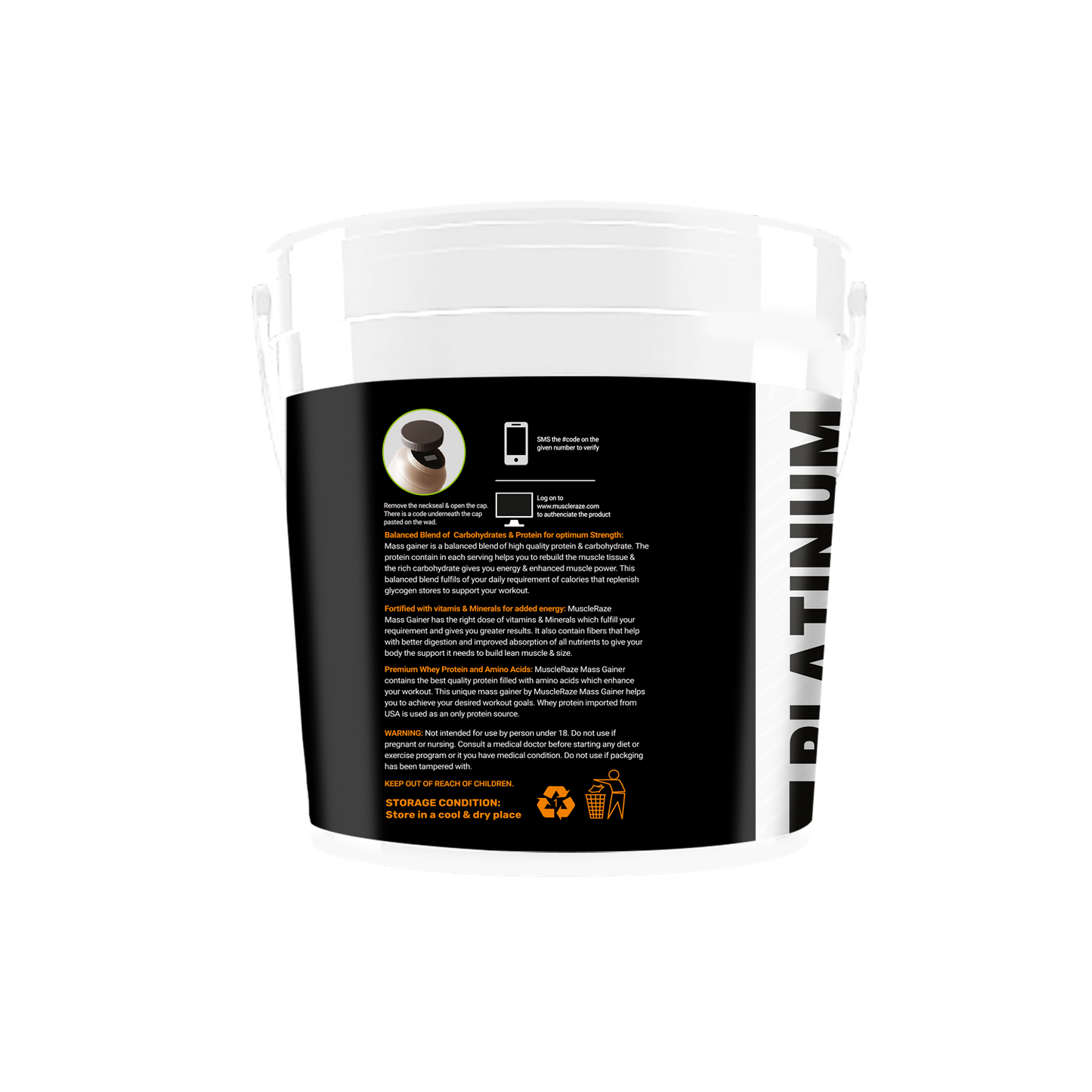 Muscle Reign Platinum Mass Gainer 4.5kg [10 Lbs]
