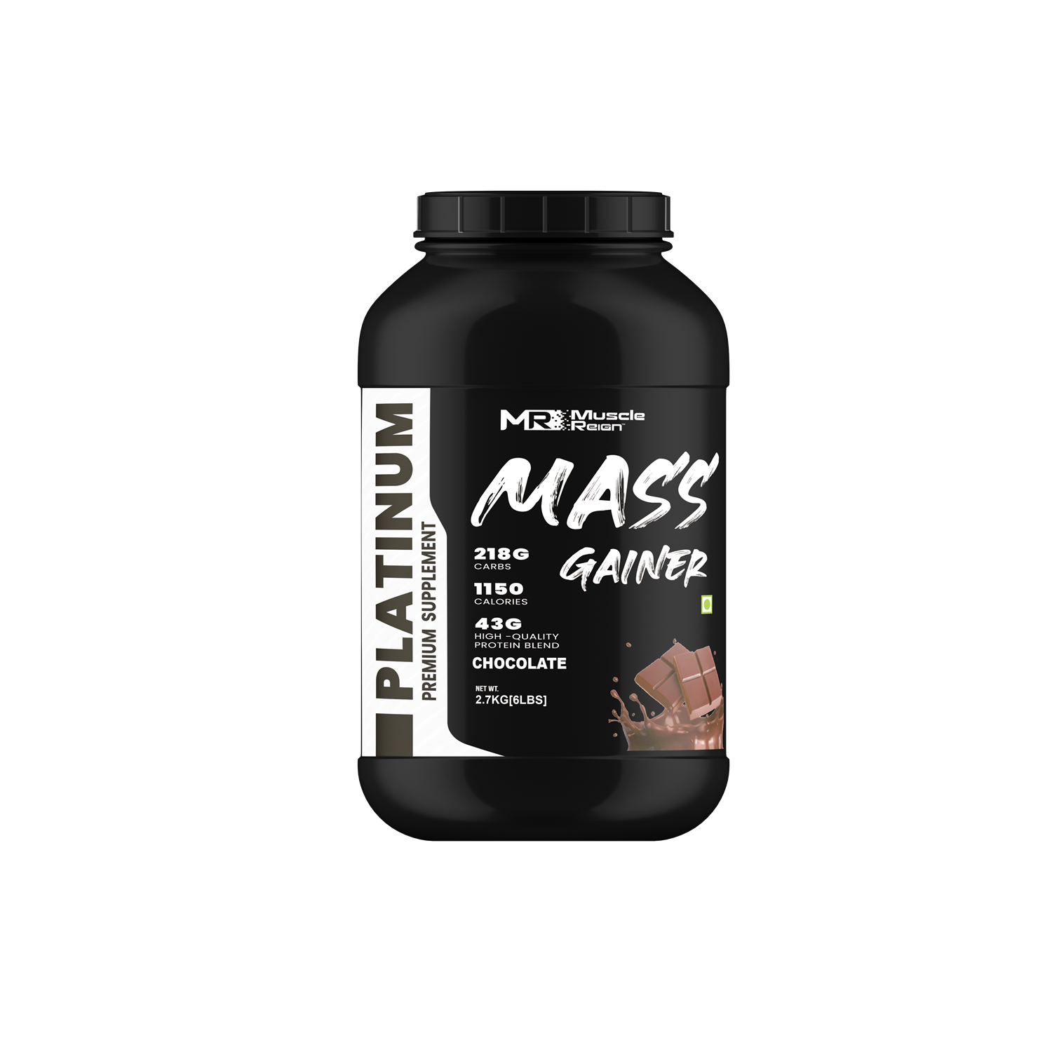 Muscle Reign Platinum Mass Gainer 2.75kg [6 LBS]+ Free Multicolor Shaker