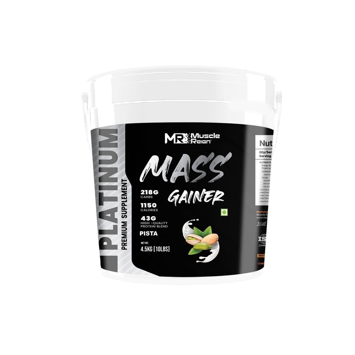 Muscle Reign Platinum Mass Gainer 4.5kg [10 Lbs]