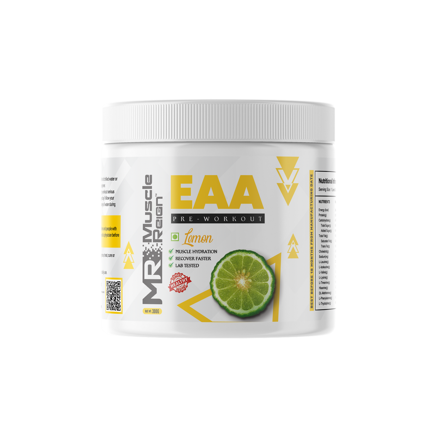 Muscle Reign Pre and Post Workout EAA Powder with Lime Flavor for Enhanced Recovery
