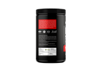 Muscle Reign best pre workout supplement for bodybuilding in sleek black container with detailed nutritional information
