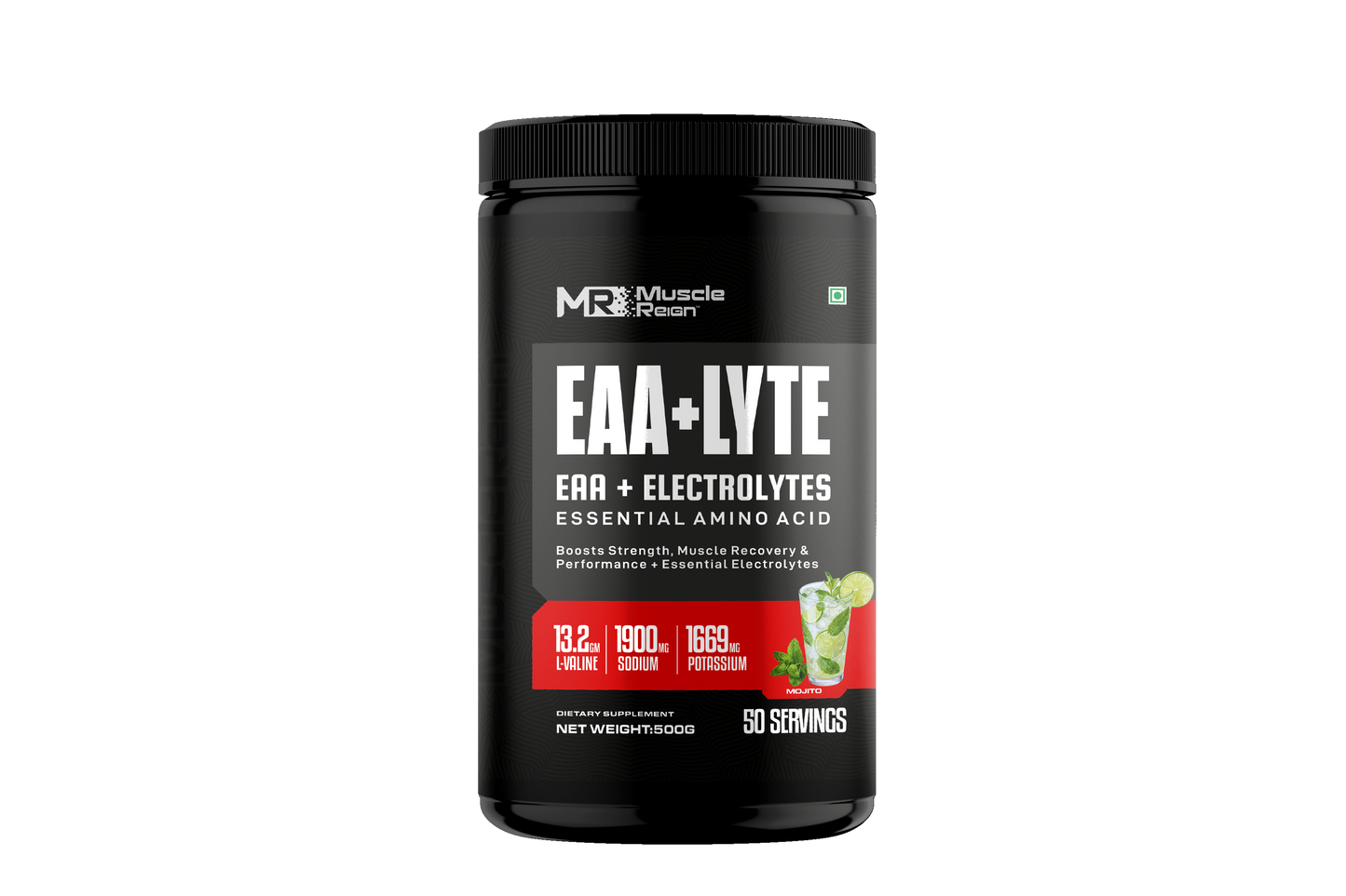 Muscle Reign EAA Lyte Supplement Canister with Essential Amino Acids, best pre workout supplement for bodybuilding