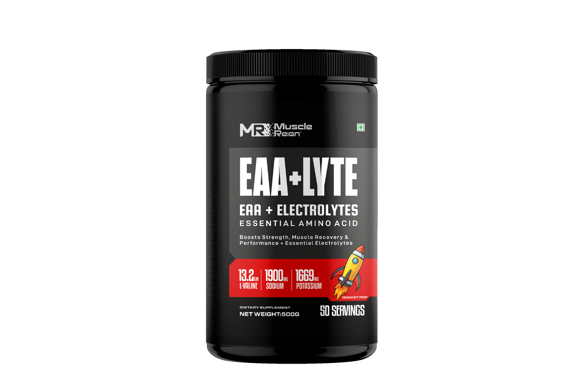 Muscle Reign EAA Lyte Essential Amino Acid Food Supplement, the best pre workout supplement for bodybuilding, 50 servings