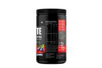 Muscle Reign pre workout supplement in a black container with blueberry flavor for bodybuilding