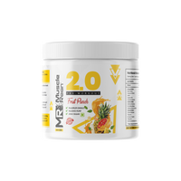 Muscle Reign 2.0 Fruit Punch best pre workout supplement for muscle gain in a sleek white container