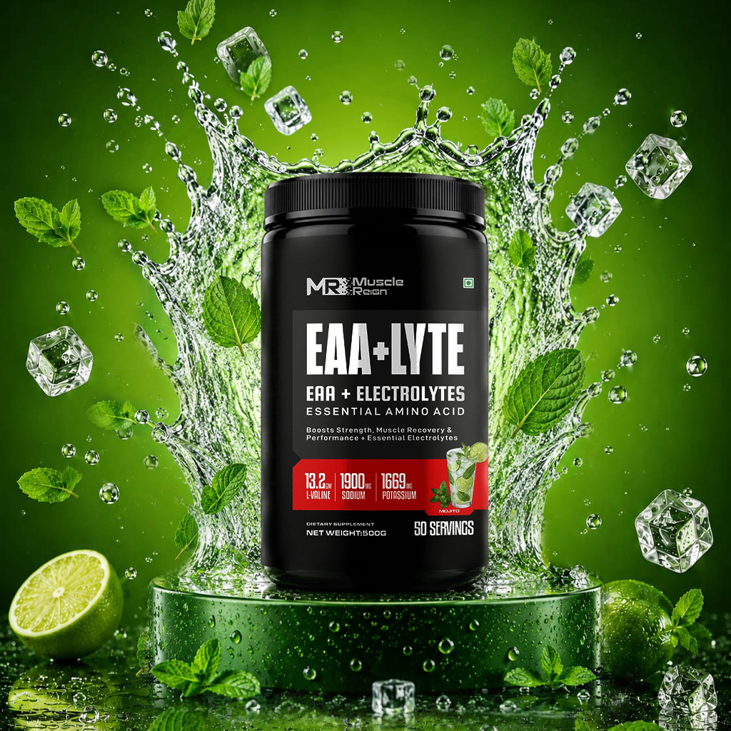 Muscle Reign EAA + Lyte Essential Amino Acids Powder with Electrolytes for Muscle Recovery