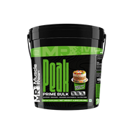Muscle Reign high protein weight gainer supplement in black bucket for muscle recovery and growth