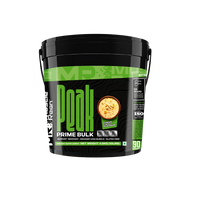 Muscle Reign high protein weight gainer supplement in a large black tub for muscle building support