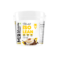 Muscle Reign Iso Lean food supplement in Cold Coffee flavor with 270g protein and low sugar