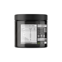 Muscle Reign Nitra Pre 3.0 pre workout supplement facts on a black tub