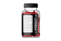 Muscle Reign Nitrox Food Supplements in a Clear Bottle with Red Capsules and Nutritional Facts Label
