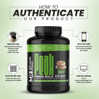 Muscle Reign Prime Bulk Food Supplement with Instructions for Product Authentication