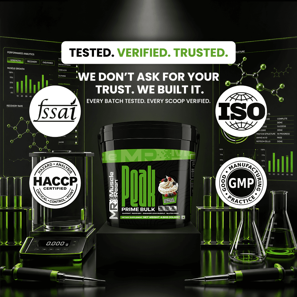 Muscle Reign Prime Bulk Food Supplement with Testing Verification for Quality Assurance
