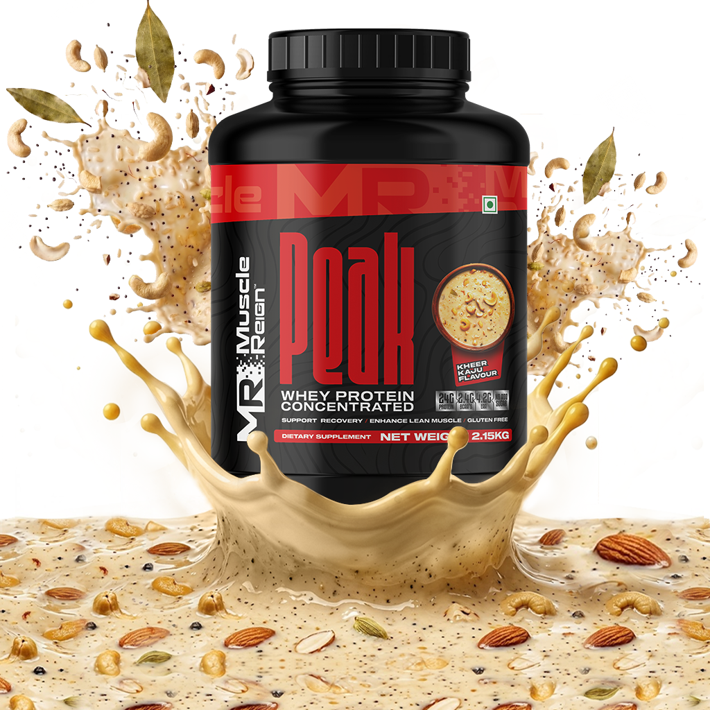 Muscle Reign Peak Whey Protein Concentrated in Chocolate Flavor with Smooth Texture and Nutritional Benefits
