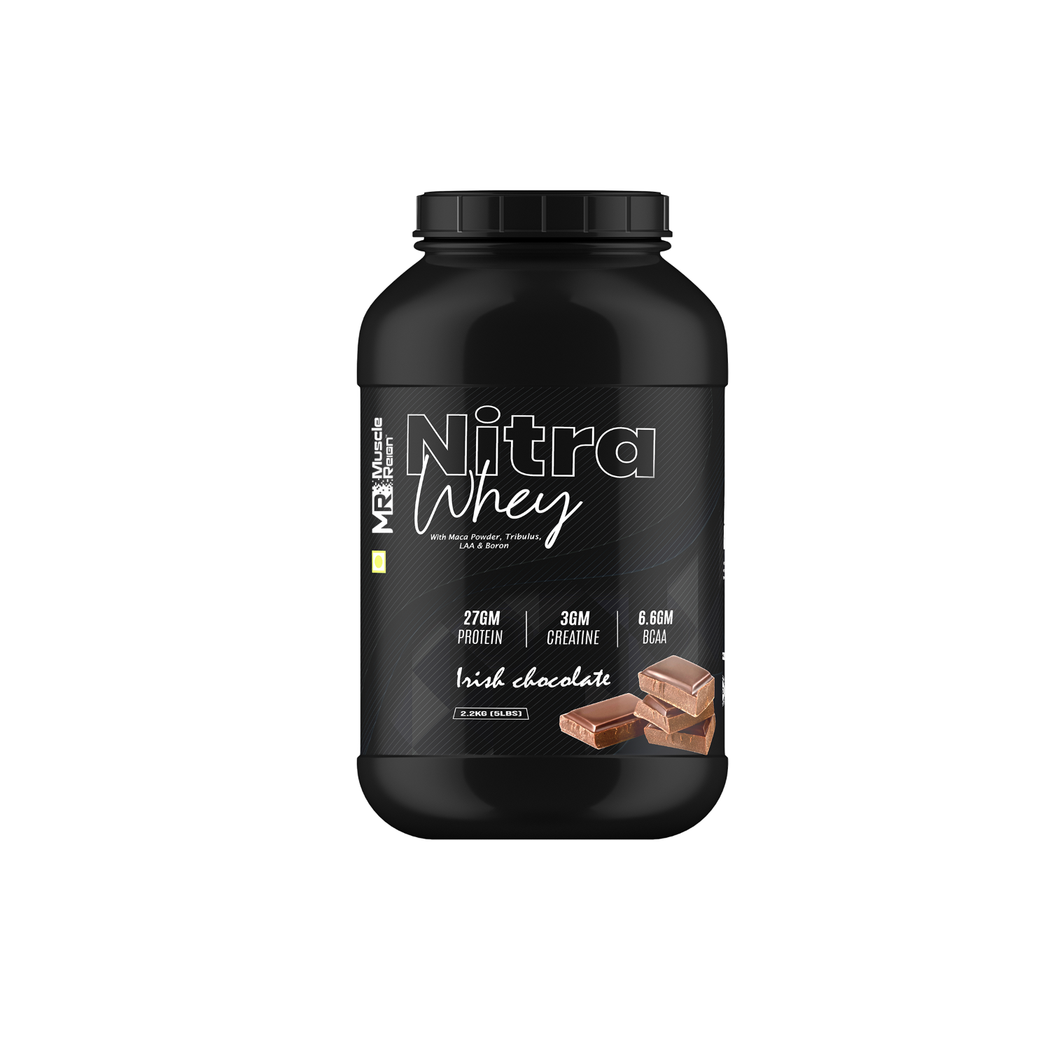 Muscle Reign Nitra Whey protein 5lbs in Rich Chocolate Flavour for Muscle Support and Recovery