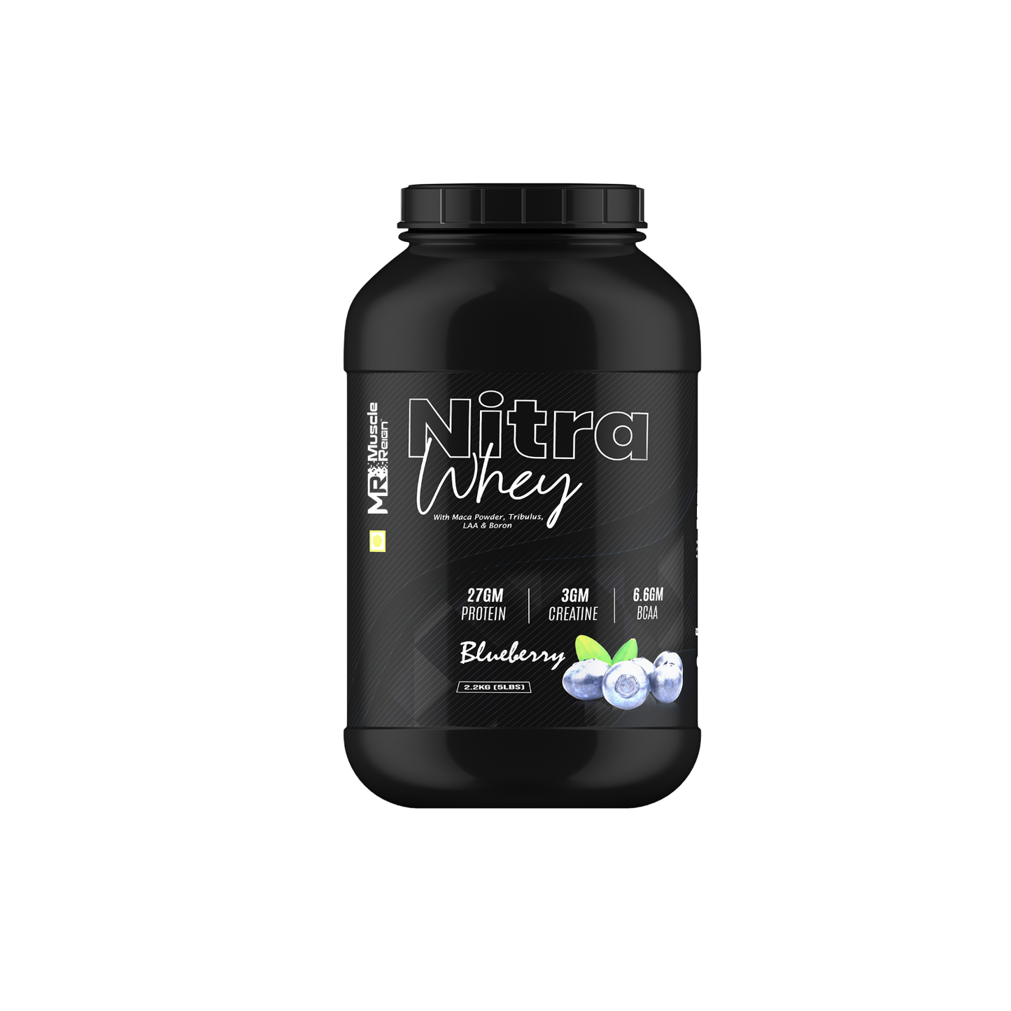Muscle Reign Nitra Whey 2.2kg [5Lbs] 27g of High Quality Protein+3g Creatine+6.6g of BCAAs