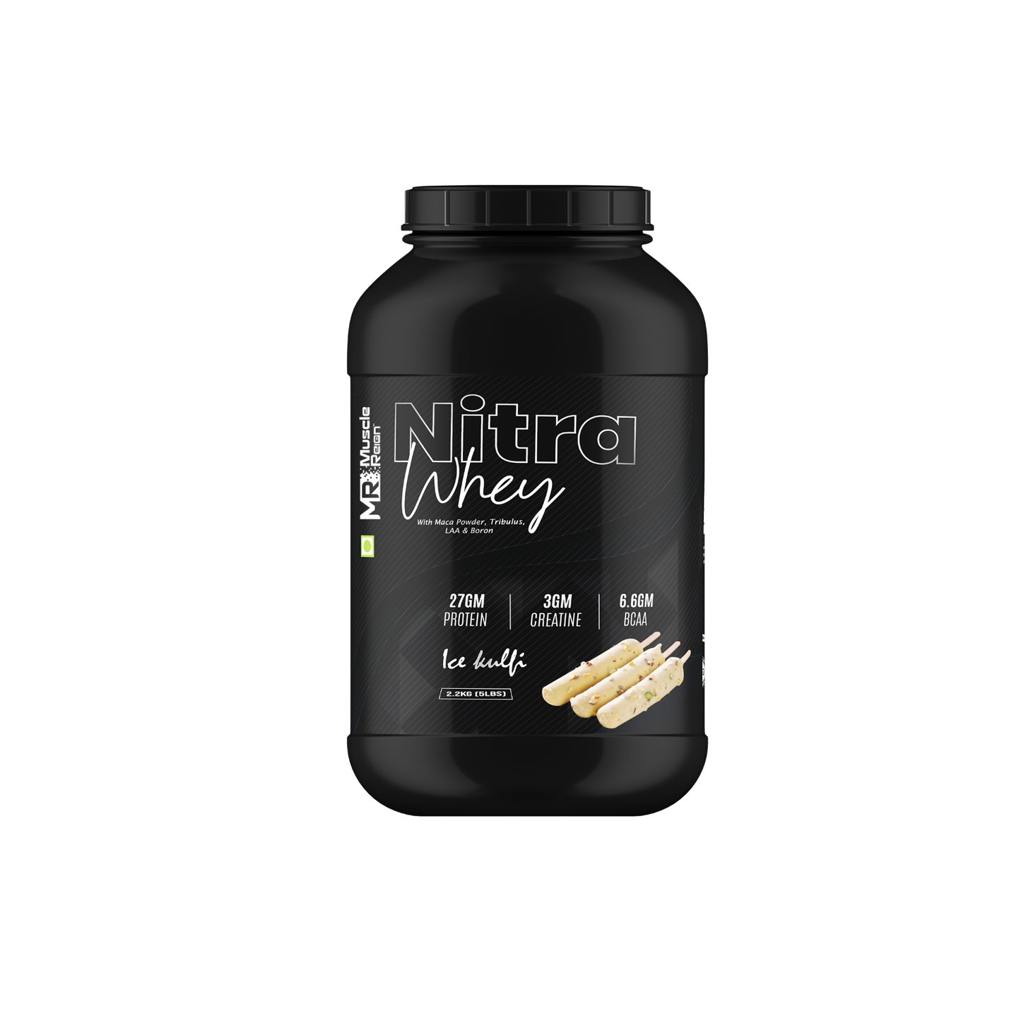 Muscle Reign Nitra Whey 2.2kg [5Lbs] 27g of High Quality Protein+3g Creatine+6.6g of BCAAs