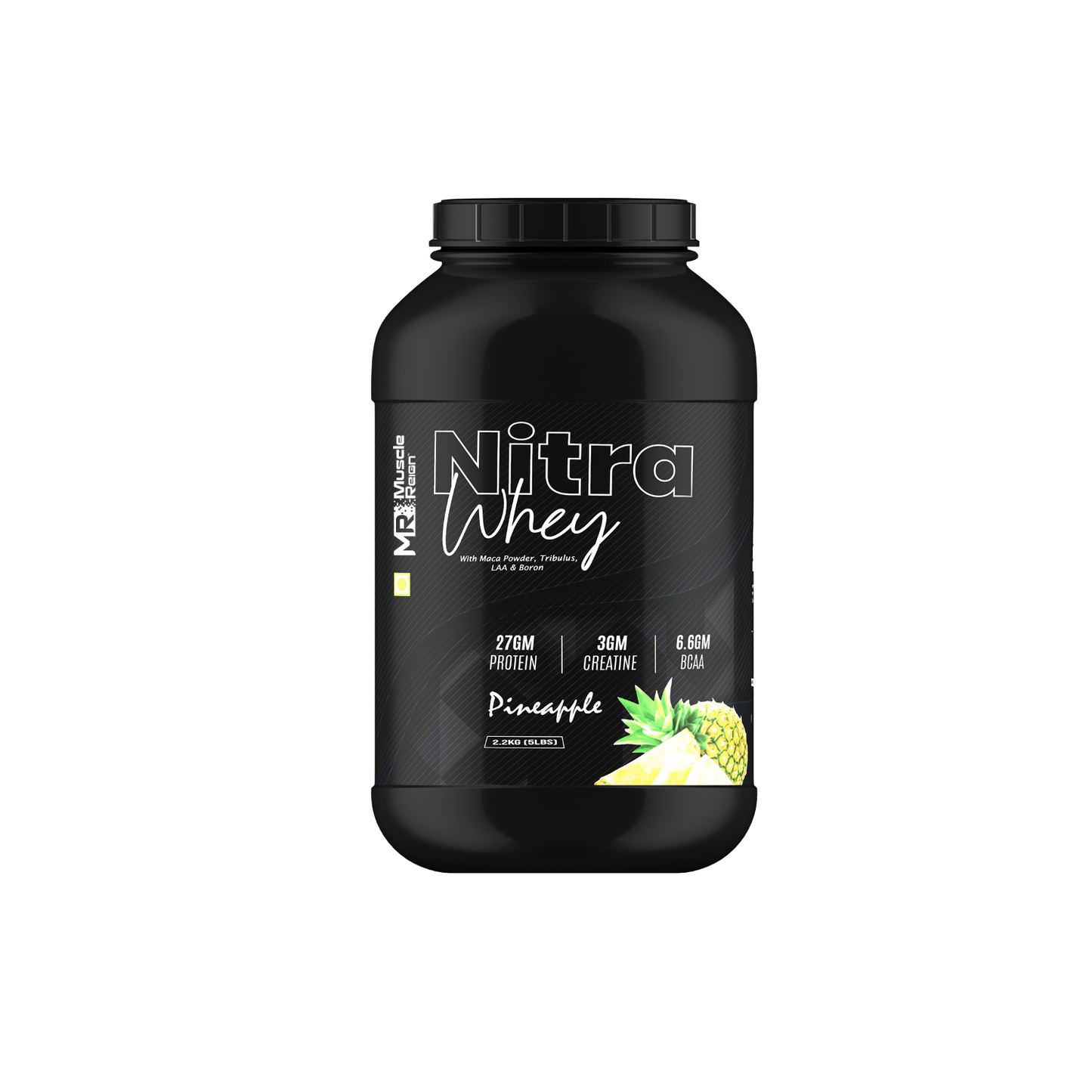 Muscle Reign Nitra Whey 2.2kg [5Lbs] 27g of High Quality Protein+3g Creatine+6.6g of BCAAs