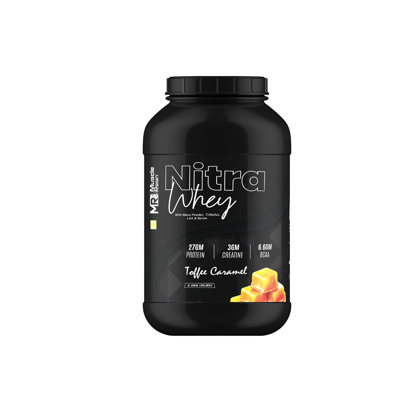 Muscle Reign Nitra Whey 2.2kg [5Lbs] 27g of High Quality Protein+3g Creatine+6.6g of BCAAs